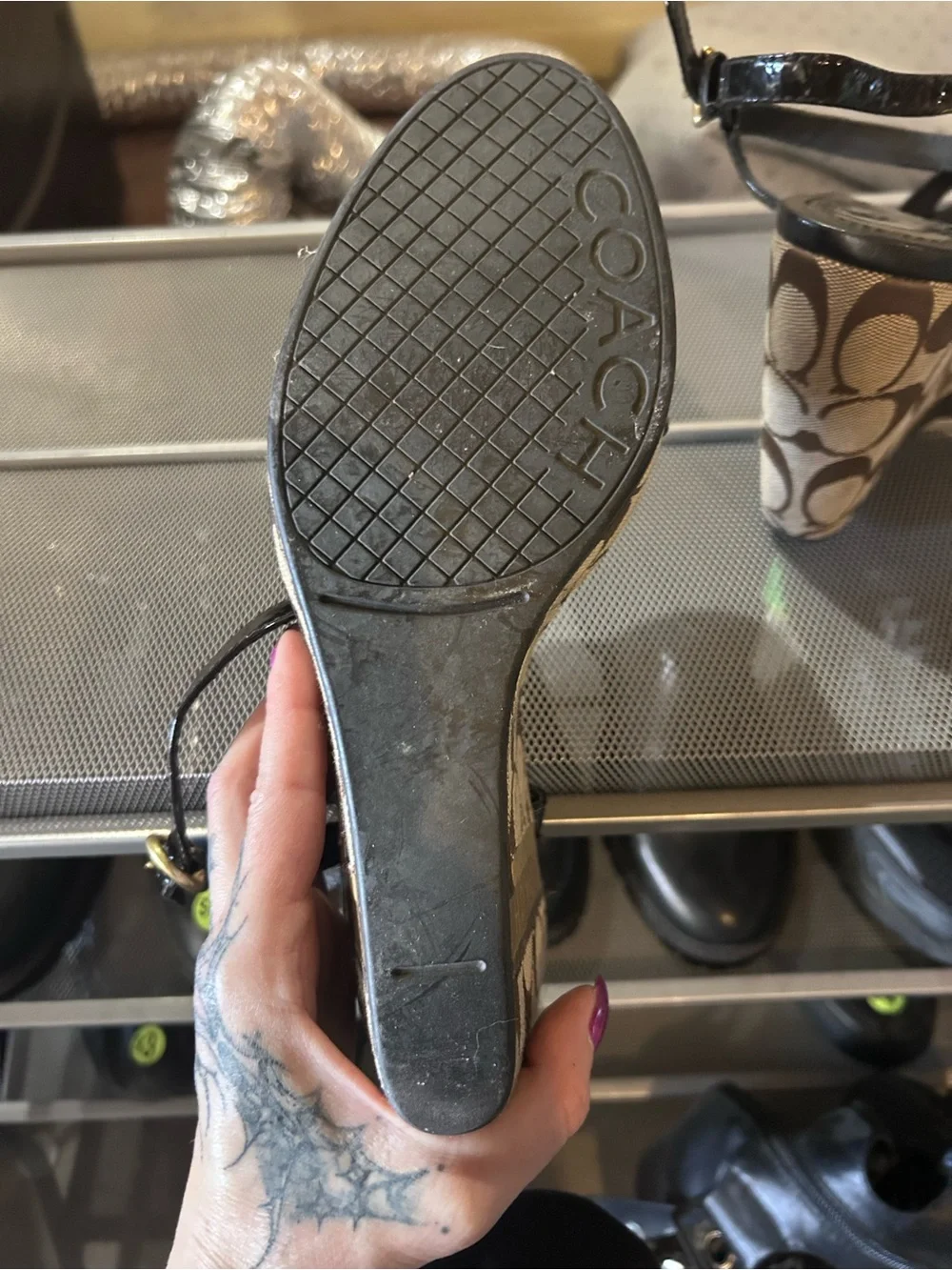 Coach platform sandals